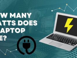 HOW MANY WATTS DOES A LAPTOP USE